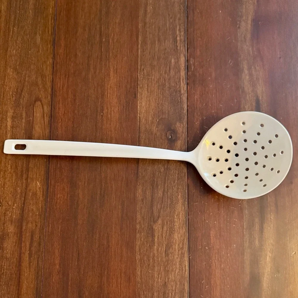 Copco Melamine White Skimmer Slotted Spoon Kitchen Utensil Dishwasher Safe